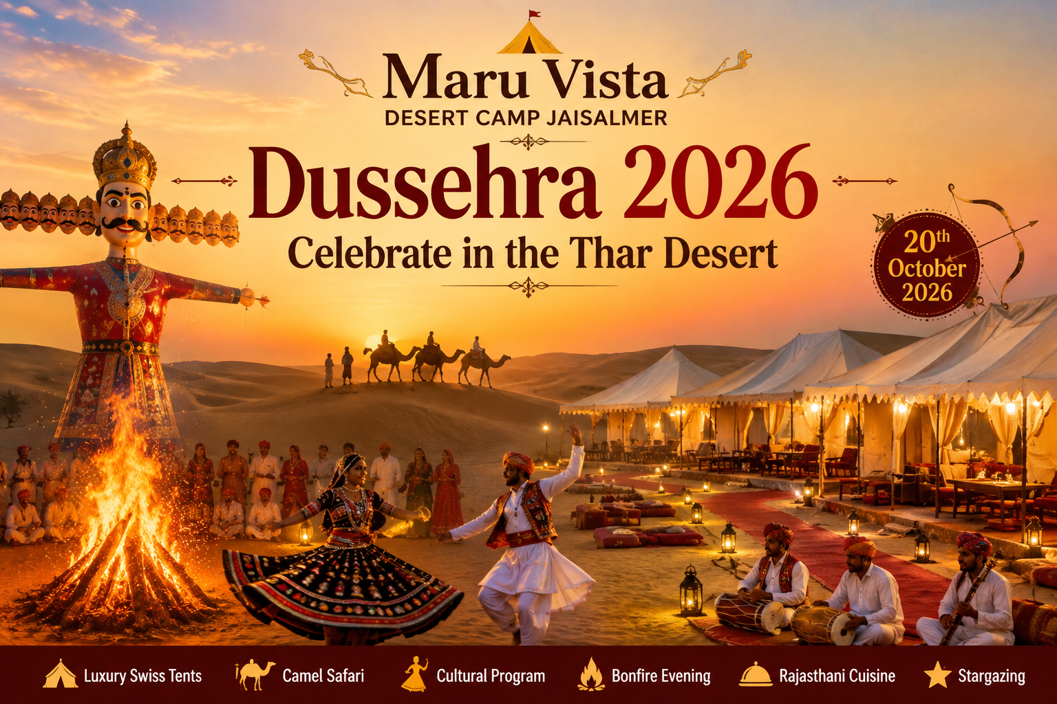 Maru Vista Desert Camp Jaisalmer Dussehra 2026 – Celebrate in the Thar Desert